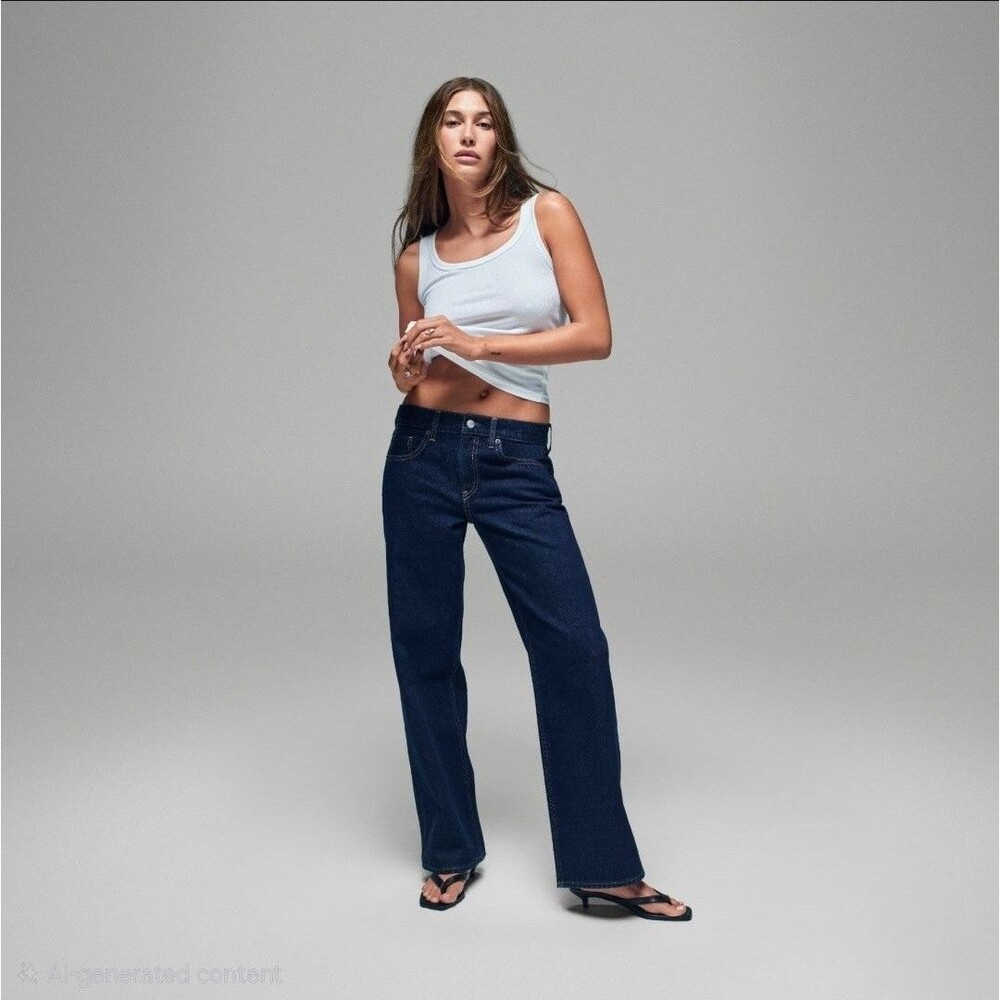 GAP x Hailey Bieber The Hailey Loose Low Rise Jean Midnight Indigo 30 10 R